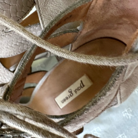 PAUL GREEN HANA BLOCK HEEL LEATHER GLADIATOR SANDALS LACE UP SZ. 6.5 - Picture 8 of 9